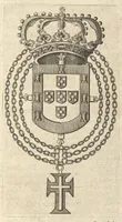 Picture 18 of 21 from A genealogical history of the kings of Portugal : And of all those illustrious houses that in masculine line are branched from that royal family. Containing a discourse of their several lives, marriages, and issues, times of birth, death, and places of burial. With their armes and emblazons according to their several alterations, as also their symboles and mottoes, all engraven in copper-plates (1662), leaf 98