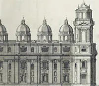 Picture 17 of 41 from Architettura della basilica di S. Pietro in Vaticano : Opera di Bramante Lazzari, Michel'Angelo Bonarota, Carlo Maderni, e altri famosi architetti (1684), leaf 98