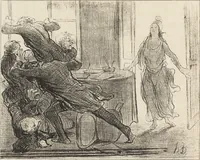 An illustration from Catalogue raisonné de l'oeuvre lithographié de Honoré Daumier (1904)