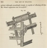 Picture 9 of 16 from The art of weaving, by hand and power: with an introductory account of its rise and progress in ancient and modern times .. (1844), leaf 389