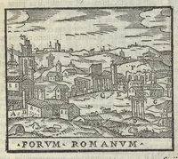 An illustration from Bartholomaei Marliani Vrbis Romae topographia; accvrate', tvm ex vetervm, tum etiam recentiorum fontibus hausta, (1588)