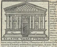 An illustration from Bartholomaei Marliani Vrbis Romae topographia; accvrate', tvm ex vetervm, tum etiam recentiorum fontibus hausta, (1588)