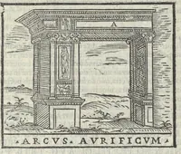 An illustration from Bartholomaei Marliani Vrbis Romae topographia; accvrate', tvm ex vetervm, tum etiam recentiorum fontibus hausta, (1588)