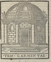 An illustration from Bartholomaei Marliani Vrbis Romae topographia; accvrate', tvm ex vetervm, tum etiam recentiorum fontibus hausta, (1588)