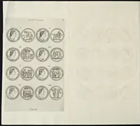 An illustration from I Cesari in oro, raccolti nel Farnese Museo e pubblicati colle loro congrue interpretazioni : tomo primo[-decimo] (1694)