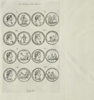 An illustration from I Cesari in oro, raccolti nel Farnese Museo e pubblicati colle loro congrue interpretazioni : tomo primo[-decimo] (1694)