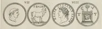 An illustration from I Cesari in oro, raccolti nel Farnese Museo e pubblicati colle loro congrue interpretazioni : tomo primo[-decimo] (1694)