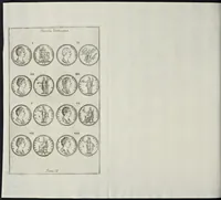 An illustration from I Cesari in oro, raccolti nel Farnese Museo e pubblicati colle loro congrue interpretazioni : tomo primo[-decimo] (1694)