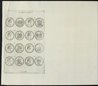 An illustration from I Cesari in oro, raccolti nel Farnese Museo e pubblicati colle loro congrue interpretazioni : tomo primo[-decimo] (1694)