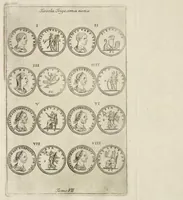 An illustration from I Cesari in oro, raccolti nel Farnese Museo e pubblicati colle loro congrue interpretazioni : tomo primo[-decimo] (1694)