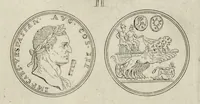 An illustration from I Cesari in oro, raccolti nel Farnese Museo e pubblicati colle loro congrue interpretazioni : tomo primo[-decimo] (1694)
