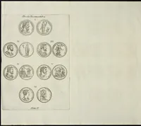 An illustration from I Cesari in oro, raccolti nel Farnese Museo e pubblicati colle loro congrue interpretazioni : tomo primo[-decimo] (1694)