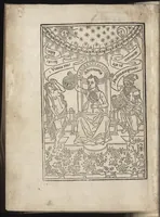 An illustration from Nouiciis adolescentibus, ad astronomicã remp. capessendã aditum impetrãtibus, pro breui rectoq[ue] tramite a uulgari uestigio semoto, Iohãnis de Sacro Busto Sphaericũ opusculũ : una cũ additionib[us] nõnullis littera A sparsim ubi intersertae sint signatis. Contraq[ue] Cremonensia in planetar[um] theoricas delyramenta Iohãnis de Mõte Regio disputatiões tã acuratiss. q̃[ue] utiliss. Nec nõ Georgii Purbachii ĩ eorũdẽ Mot[us] planetar[um] acuratiss. theoricae dicatum opus ..