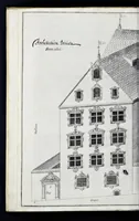 Picture 3 of 27 from Architectura privata, das ist, Gründtliche Beschreibung, neben conterfetischer Vorstellung, inn was Form vnd Manier ein gar irregular, burgerliches Wohnhaus, jedoch mit seinem sehr guten Commoditeten erbawet, darbey ein Rüst vnd Kunst Kammer auffgericht, ingleichem mit Garten, Blumen, Wasser, neben einem Grottenwercklin versehen, vnnd also schon zu gutem Ende ist gebracht worden : darbey ... zu erlehrnen in was Gestalt man die Berlemuttere Meer-Schnecken, neben denselben Muscheln, sowol auch die CorallenZincken palliren, vnd das beste Kitt zu verfertigung der Grotten zubereiten solle ... (1641), leaf 21