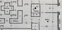 An illustration from Architectura privata, das ist, Gründtliche Beschreibung, neben conterfetischer Vorstellung, inn was Form vnd Manier ein gar irregular, burgerliches Wohnhaus, jedoch mit seinem sehr guten Commoditeten erbawet, darbey ein Rüst vnd Kunst Kammer auffgericht, ingleichem mit Garten, Blumen, Wasser, neben einem Grottenwercklin versehen, vnnd also schon zu gutem Ende ist gebracht worden : darbey ... zu erlehrnen in was Gestalt man die Berlemuttere Meer-Schnecken, neben denselben Muscheln, sowol auch die CorallenZincken palliren, vnd das beste Kitt zu verfertigung der Grotten zubereiten solle ... (1641)