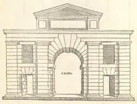 Picture 1 of 50 from Reglen van metselrijen op de vijue manieren van edificien : te wetene Thuscana, Dorica, Corinthia, eñ composita, ende daer by gesedt die exemplen vanden antiquijquen, die in din eeste deel met de leeringe van Vitruvio ouercommen : met noch toeghesedette figuren die inteerste met en waren ende sommige texten (1549), leaf 11