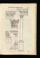 Picture 29 of 50 from Reglen van metselrijen op de vijue manieren van edificien : te wetene Thuscana, Dorica, Corinthia, eñ composita, ende daer by gesedt die exemplen vanden antiquijquen, die in din eeste deel met de leeringe van Vitruvio ouercommen : met noch toeghesedette figuren die inteerste met en waren ende sommige texten (1549), leaf 118