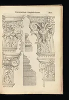Picture 30 of 50 from Reglen van metselrijen op de vijue manieren van edificien : te wetene Thuscana, Dorica, Corinthia, eñ composita, ende daer by gesedt die exemplen vanden antiquijquen, die in din eeste deel met de leeringe van Vitruvio ouercommen : met noch toeghesedette figuren die inteerste met en waren ende sommige texten (1549), leaf 120