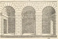 Picture 3 of 50 from Reglen van metselrijen op de vijue manieren van edificien : te wetene Thuscana, Dorica, Corinthia, eñ composita, ende daer by gesedt die exemplen vanden antiquijquen, die in din eeste deel met de leeringe van Vitruvio ouercommen : met noch toeghesedette figuren die inteerste met en waren ende sommige texten (1549), leaf 14