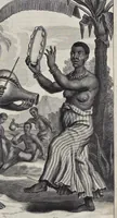 An illustration from Johan Nieuhofs Gedenkweerdige Brasiliaense zee- en lantreize : behelzende alhetgeen op dezelve is voorgevallen : beneffens een bondige beschrijving van gantsch Neerlants Brasil, zoo van lantschappen, steden, dieren, gewassen, als draghten, zeden en godsdienst der inwoonders : en inzonderheit ein wijtloopig verhael der merkwaardigste voorvallen en geschiedenissen, die zich, geduurende zijn negenjarigh verblijf in Brasil, in d'oorlogen en opstant der Portugesen tegen d'onzen, zich sedert het jaer 1640 tot 1649 hebben toegedragen : doorgaens verciert met verscheide afbeeldingen na 't leven aldaer getekent (1682)