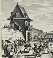 Picture 10 of 29 from Johan Nieuhofs Gedenkweerdige Brasiliaense zee- en lantreize : behelzende alhetgeen op dezelve is voorgevallen : beneffens een bondige beschrijving van gantsch Neerlants Brasil, zoo van lantschappen, steden, dieren, gewassen, als draghten, zeden en godsdienst der inwoonders : en inzonderheit ein wijtloopig verhael der merkwaardigste voorvallen en geschiedenissen, die zich, geduurende zijn negenjarigh verblijf in Brasil, in d'oorlogen en opstant der Portugesen tegen d'onzen, zich sedert het jaer 1640 tot 1649 hebben toegedragen : doorgaens verciert met verscheide afbeeldingen na 't leven aldaer getekent (1682), leaf 527
