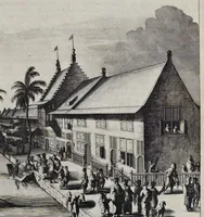Picture 11 of 29 from Johan Nieuhofs Gedenkweerdige Brasiliaense zee- en lantreize : behelzende alhetgeen op dezelve is voorgevallen : beneffens een bondige beschrijving van gantsch Neerlants Brasil, zoo van lantschappen, steden, dieren, gewassen, als draghten, zeden en godsdienst der inwoonders : en inzonderheit ein wijtloopig verhael der merkwaardigste voorvallen en geschiedenissen, die zich, geduurende zijn negenjarigh verblijf in Brasil, in d'oorlogen en opstant der Portugesen tegen d'onzen, zich sedert het jaer 1640 tot 1649 hebben toegedragen : doorgaens verciert met verscheide afbeeldingen na 't leven aldaer getekent (1682), leaf 540