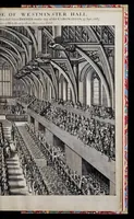 Picture 28 of 30 from The history of the coronation of the most high, most mighty, and most excellent monarch, James II, by the grace of God, king of England, Scotland, France and Ireland, defender of the faith, &c. and of his royal consort Queen Mary : solemnized in the collegiate church of St. Peter in the city of Westminster, on Thursday the 23 of April, being the festival of St. George, in the year of Our Lord 1685 : with an exact account of the several preparations in order thereunto, Their Majesties most splendid processions, and their royal and magnificent feast in Westminster-Hall : the whole work illustrated with sculptures (1687), leaf 242