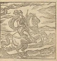 An illustration from Emblemata Andreæ Alciati I. C. clariss. Latinogallica : vnà cum succinctis argumentis, quibus emblematis cuiúsque sententia explicatur, ad calcem Alciati vita = Les emblemes Latin-Francois dv Seigneur Andre Alciat, excellent iurisconsulte, avec argumens succincts pour entendre le sens de chasque embleme, en fin est la vie d'Alcist : la version Françoise non encor veuë cy deuant (1584)