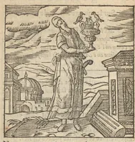 An illustration from Emblemata Andreæ Alciati I. C. clariss. Latinogallica : vnà cum succinctis argumentis, quibus emblematis cuiúsque sententia explicatur, ad calcem Alciati vita = Les emblemes Latin-Francois dv Seigneur Andre Alciat, excellent iurisconsulte, avec argumens succincts pour entendre le sens de chasque embleme, en fin est la vie d'Alcist : la version Françoise non encor veuë cy deuant (1584)