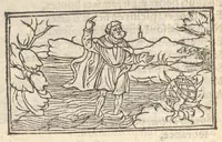 An illustration from Hecatongraphie : c'est à dire la description de cent figures & hystoires, cõtenas̃ plusieurs apophtegmes, prouerbes, sentences & ditz, tant des anciens, que des modernes (1548)