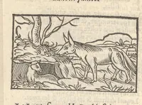 An illustration from Hecatongraphie : c'est à dire la description de cent figures & hystoires, cõtenas̃ plusieurs apophtegmes, prouerbes, sentences & ditz, tant des anciens, que des modernes (1548)