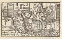 An illustration from Hecatongraphie : c'est à dire la description de cent figures & hystoires, cõtenas̃ plusieurs apophtegmes, prouerbes, sentences & ditz, tant des anciens, que des modernes (1548)