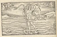 An illustration from Hecatongraphie : c'est à dire la description de cent figures & hystoires, cõtenas̃ plusieurs apophtegmes, prouerbes, sentences & ditz, tant des anciens, que des modernes (1548)