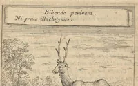 Picture 12 of 27 from Orpheus eucharisticus, siue, Deus absconditus humanitatis illecebris illustriores mundi partes ad se pertrahens, vltroneas arcanae maiestatis adoratrices : opus nouum, in varias historicorum emblematum aeneis tabulis incisorum centurias distinctum, quae strictâ, solutâque oratione explanantur, adiectis authorum fontibus ex quibus eruuntur : tomus primus, primam centuriam complectens (1657), leaf 404
