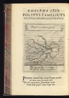 Picture 14 of 27 from Orpheus eucharisticus, siue, Deus absconditus humanitatis illecebris illustriores mundi partes ad se pertrahens, vltroneas arcanae maiestatis adoratrices : opus nouum, in varias historicorum emblematum aeneis tabulis incisorum centurias distinctum, quae strictâ, solutâque oratione explanantur, adiectis authorum fontibus ex quibus eruuntur : tomus primus, primam centuriam complectens (1657), leaf 449