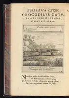 Picture 19 of 27 from Orpheus eucharisticus, siue, Deus absconditus humanitatis illecebris illustriores mundi partes ad se pertrahens, vltroneas arcanae maiestatis adoratrices : opus nouum, in varias historicorum emblematum aeneis tabulis incisorum centurias distinctum, quae strictâ, solutâque oratione explanantur, adiectis authorum fontibus ex quibus eruuntur : tomus primus, primam centuriam complectens (1657), leaf 523