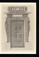 Picture 26 of 33 from Second livre d'architectvre, contenant plvsievrs et diverses ordonnances de cheminees, lvcarnes, portes, fonteines, puis, & pauillons, pour enrichir tant le dedans que le dehors de tous edifices. Auec les desseings de dix sepultures toutes differentes (1561), leaf 108