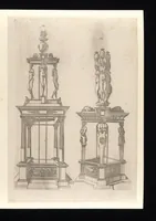 An illustration from Second livre d'architectvre, contenant plvsievrs et diverses ordonnances de cheminees, lvcarnes, portes, fonteines, puis, & pauillons, pour enrichir tant le dedans que le dehors de tous edifices. Auec les desseings de dix sepultures toutes differentes (1561)