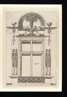 Picture 18 of 33 from Second livre d'architectvre, contenant plvsievrs et diverses ordonnances de cheminees, lvcarnes, portes, fonteines, puis, & pauillons, pour enrichir tant le dedans que le dehors de tous edifices. Auec les desseings de dix sepultures toutes differentes (1561), leaf 68