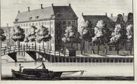 Picture 9 of 36 from Beschryvinge van Amsterdam : zynde een naukeurige verhandelinge van desselfs eerste oorspruk uyt den huyse der heeren van Amstel, en Amstellant : haar vergrootingen, rykdom, en wyze van regeeringe, tot den jare 1691 : voor dezen uit verscheide oude historie-schryvers be eengesteld, en uytgegeven : en nu uit een meenigte van oude schriften, authentyke stukken, en met kopere afbeeldingen verciert, nooit voor desen gedruckt geweest, beschreven, en vermeerdert (1693), leaf 114