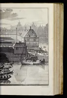 An illustration from Beschryvinge van Amsterdam : zynde een naukeurige verhandelinge van desselfs eerste oorspruk uyt den huyse der heeren van Amstel, en Amstellant : haar vergrootingen, rykdom, en wyze van regeeringe, tot den jare 1691 : voor dezen uit verscheide oude historie-schryvers be eengesteld, en uytgegeven : en nu uit een meenigte van oude schriften, authentyke stukken, en met kopere afbeeldingen verciert, nooit voor desen gedruckt geweest, beschreven, en vermeerdert (1693)