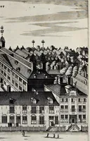 An illustration from Beschryvinge van Amsterdam : zynde een naukeurige verhandelinge van desselfs eerste oorspruk uyt den huyse der heeren van Amstel, en Amstellant : haar vergrootingen, rykdom, en wyze van regeeringe, tot den jare 1691 : voor dezen uit verscheide oude historie-schryvers be eengesteld, en uytgegeven : en nu uit een meenigte van oude schriften, authentyke stukken, en met kopere afbeeldingen verciert, nooit voor desen gedruckt geweest, beschreven, en vermeerdert (1693)