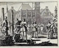 Picture 33 of 36 from Beschryvinge van Amsterdam : zynde een naukeurige verhandelinge van desselfs eerste oorspruk uyt den huyse der heeren van Amstel, en Amstellant : haar vergrootingen, rykdom, en wyze van regeeringe, tot den jare 1691 : voor dezen uit verscheide oude historie-schryvers be eengesteld, en uytgegeven : en nu uit een meenigte van oude schriften, authentyke stukken, en met kopere afbeeldingen verciert, nooit voor desen gedruckt geweest, beschreven, en vermeerdert (1693), leaf 590