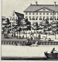 Picture 6 of 36 from Beschryvinge van Amsterdam : zynde een naukeurige verhandelinge van desselfs eerste oorspruk uyt den huyse der heeren van Amstel, en Amstellant : haar vergrootingen, rykdom, en wyze van regeeringe, tot den jare 1691 : voor dezen uit verscheide oude historie-schryvers be eengesteld, en uytgegeven : en nu uit een meenigte van oude schriften, authentyke stukken, en met kopere afbeeldingen verciert, nooit voor desen gedruckt geweest, beschreven, en vermeerdert (1693), leaf 87