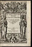 Picture 1 of 17 from De rebvs praeclare gestis a Sixto V. Pon. Max. : Io. Francisci Bordini I.C. et praesbiteri Ro. carminum liber primvs (1588), leaf 6