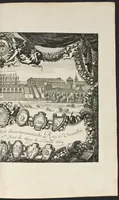 An illustration from Les plaisirs de l'isle enchantée : course de bague : collation ornée de machines, comedie, meslée de danse et de musiq́ue, ballet du palais d'Alcine, feu d'artifice et autres festes galantes et magnifiques faites par le Roy a Versailles, le VII. may M.DC.LXIV, et continuées plusieurs autres jours (1673)