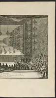 An illustration from Les plaisirs de l'isle enchantée : course de bague : collation ornée de machines, comedie, meslée de danse et de musiq́ue, ballet du palais d'Alcine, feu d'artifice et autres festes galantes et magnifiques faites par le Roy a Versailles, le VII. may M.DC.LXIV, et continuées plusieurs autres jours (1673)