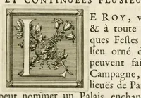 An illustration from Les plaisirs de l'isle enchantée : course de bague : collation ornée de machines, comedie, meslée de danse et de musiq́ue, ballet du palais d'Alcine, feu d'artifice et autres festes galantes et magnifiques faites par le Roy a Versailles, le VII. may M.DC.LXIV, et continuées plusieurs autres jours (1673)