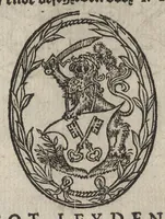An illustration from Beschrijvinge der stad Leyden : inhoudende 't begin, den voortgang, ende den wasdom der selver : de stichtinghe van der kercken, cloosteren, gasthuysen, ende andere publijcque gestichten, &c : desgelijct de oprechtinge van de Academie, eñ de Collegien Theol. : mitsgader verhael van alle de belegeringen ... (1614)
