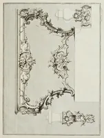 An illustration from Nouveaux dessins de pieds de tables et de vases et consoles de sculpture en bois (1700)